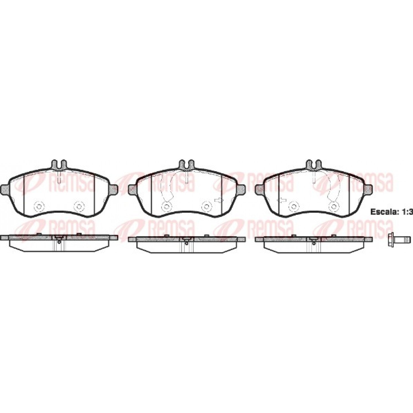 Mercedes-Benz C-Class (W204)| E-Class (W212)|SLK (R172)|Remsa Brake Pads (1301.00)