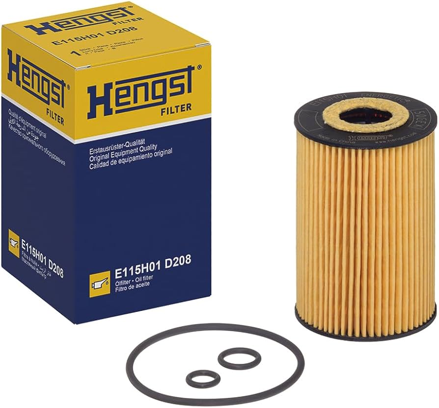 HENGST E115H01 D208 Oil Filter | Premium Oil Filter for AUDI|VOLKSWAGEN| SKODA
