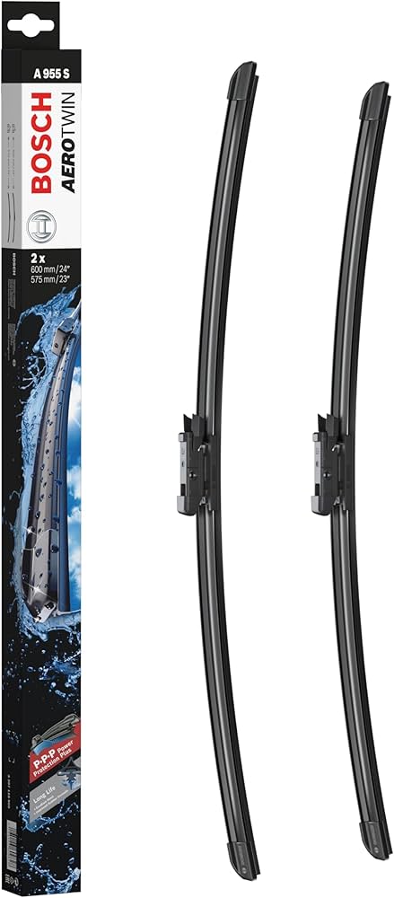 Bosch AeroTwin A955S Wiper Blades 24"+23" – All-Weather, Streak-Free (Fits BMW 5 Series E60/E61, 6 Series E63/E64, Alpina B5/B6)