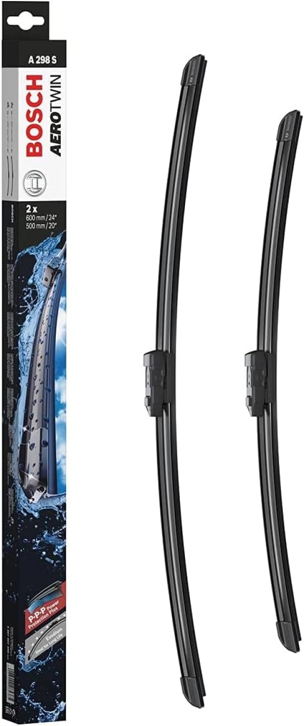 Bosch AeroTwin A298S Wiper Blades 24"+20" – All-Weather, Streak-Free (Fits Audi A4/A5/A7/Q3/Q5/S4/S5/RS4/RS5, Porsche Macan, Volvo XC90)